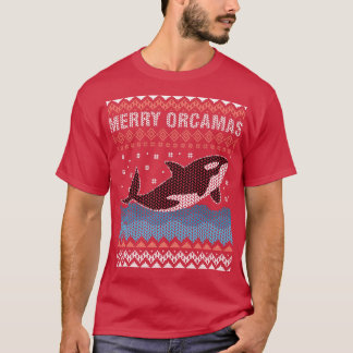 Merry Christmas Orca Whale Ugly Christmas As Boy A T-Shirt