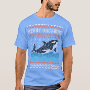 Merry Christmas Orca Whale Ugly Christmas as Boy a T-Shirt