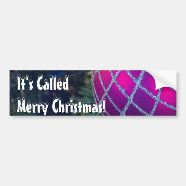 Merry Christmas Ornament Bumper Sticker (Front)