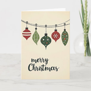 Merry Christmas Ornament Card