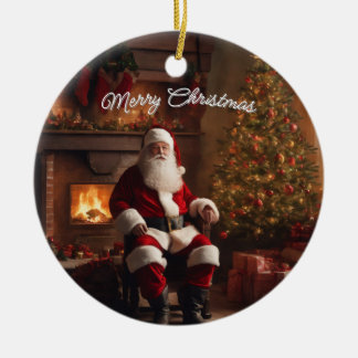 Merry Christmas Ornament: Festive Holiday Keepsake Ceramic Tree Decoration