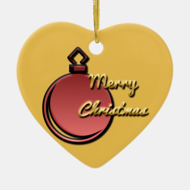 Merry Christmas ! ornament, for sale ! Ceramic Tree Decoration (Front)