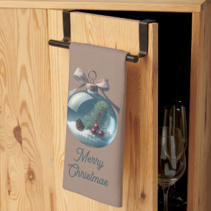 Merry Christmas Ornament Kitchen Towel