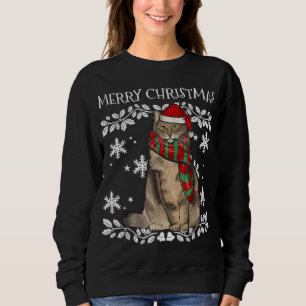 Merry Christmas Ornament Norwegian Forest Cat Xmas Sweatshirt