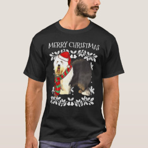 Merry Christmas Ornament Old English Sheepdog Xmas T-Shirt