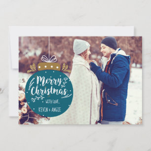 Merry Christmas Ornament Photo Card