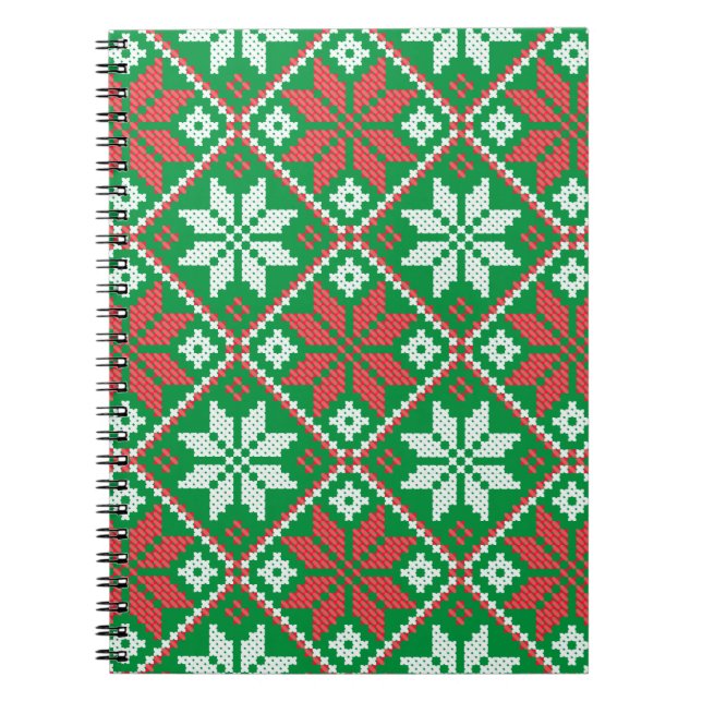 Merry Christmas Ornament Spiral Notebook (Front)