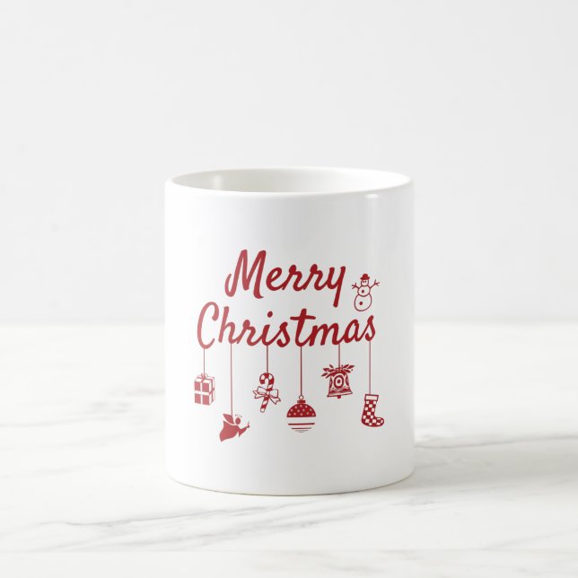 Merry Christmas Ornaments Coffee Mug (Center)