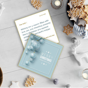 Merry Christmas Ornaments Modern Card/Invitation Holiday Card