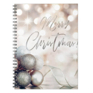 Merry Christmas Ornaments Spiral Notebook