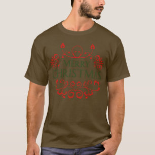 Merry Christmas Ornate Winter Holidays Seasonal T-Shirt