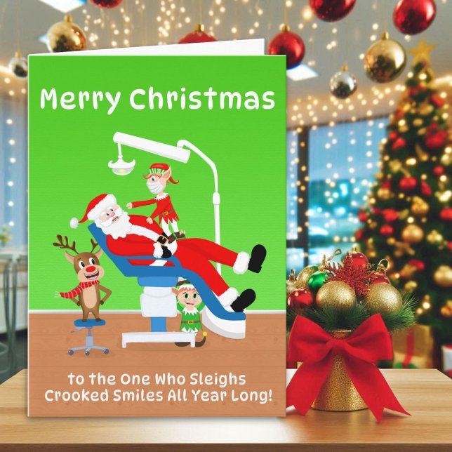 Merry Christmas Orthodontist Santa Card (Creator Uploaded)