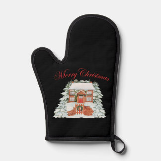 Merry Christmas Oven Mitt