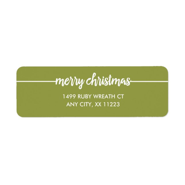 Merry Christmas overlay return address, any colour (Front)