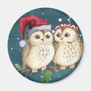 Merry-christmas Owls Magnet