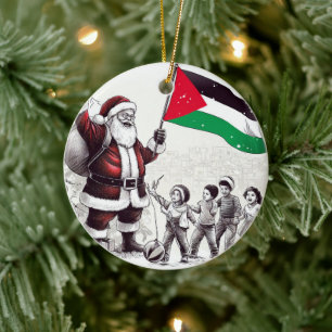 Merry Christmas, Palestine: Just Cause Unity Ornam Ceramic Tree Decoration