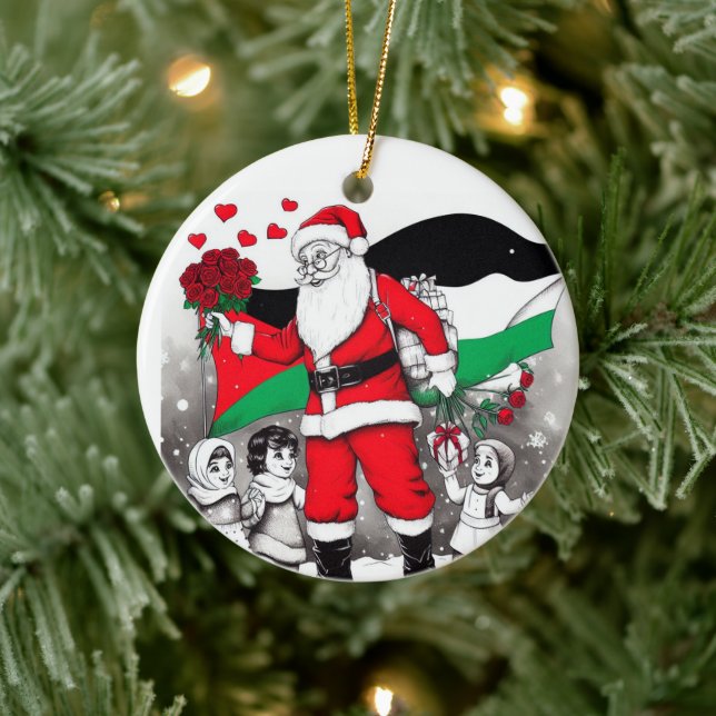 Merry Christmas, Palestine: Just Cause Unity Ornam Ceramic Tree Decoration (Tree)