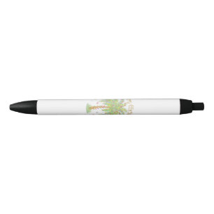 Merry Christmas Palm Tree Light New Year Tropical Black Ink Pen