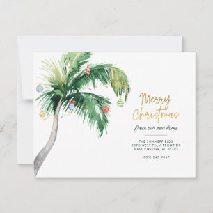 Merry Christmas Palm Tree Moving Announcement