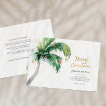 Merry Christmas Palm Tree Moving Announcement<br><div class="desc">Christmas Holiday Coastal Moving Palm Tree Announcement you can easily customise by clicking the "Personalise" button. Add your custom message and names on the reverse side</div>