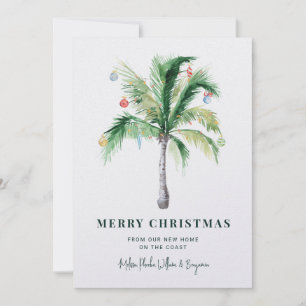 Merry Christmas Palm Tree Moving Announcement