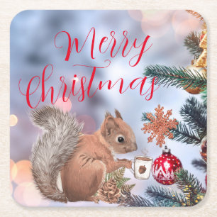 Merry Christmas Paper Coaster