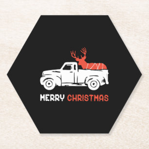 MERRY CHRISTMAS PAPER COASTER