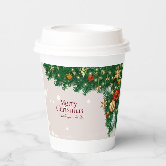 Merry Christmas  Paper Cups (Christmas and New Year's design.)