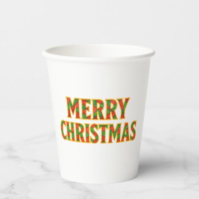 Merry Christmas paper cups (Front)