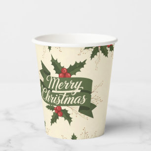 Merry Christmas Paper Cups