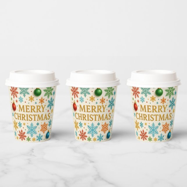 Merry Christmas paper cups. Cups (Multi)