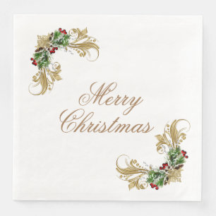 Merry Christmas Paper Dinner Napkins