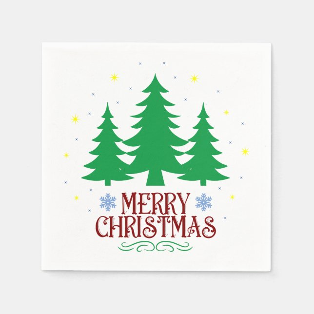 Merry Christmas Paper Napkins (Front)