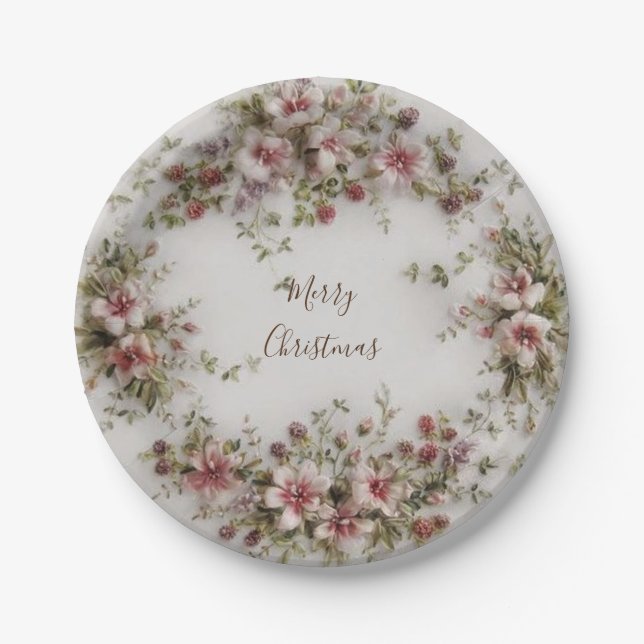 Merry Christmas Paper Plate (Front)