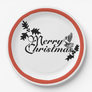 MERRY CHRISTMAS PAPER PLATE