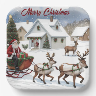 Merry Christmas Paper Plate