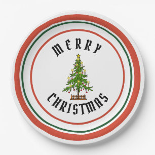 MERRY CHRISTMAS PAPER PLATE