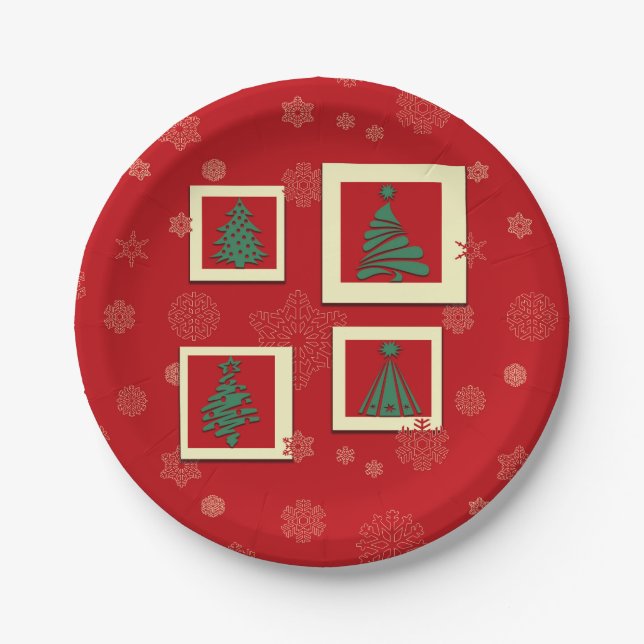 Merry Christmas Paper Plate (Front)
