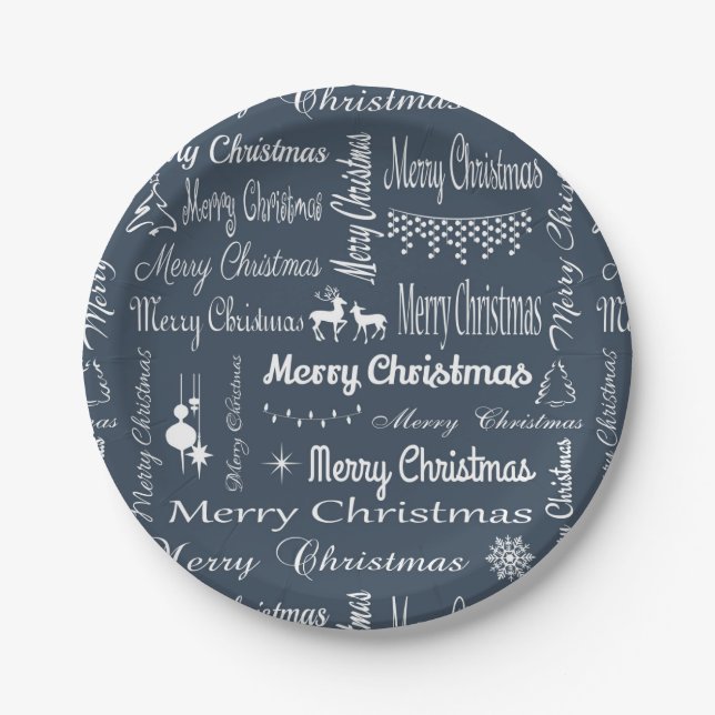 Merry Christmas Paper Plate (Front)