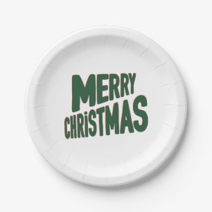 Merry Christmas Paper Plates