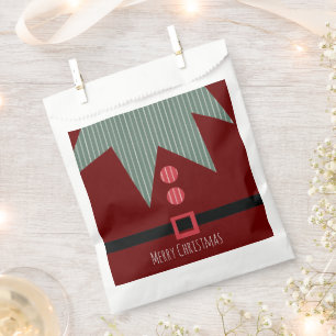 Merry Christmas Party Elf Suit Favour Bags