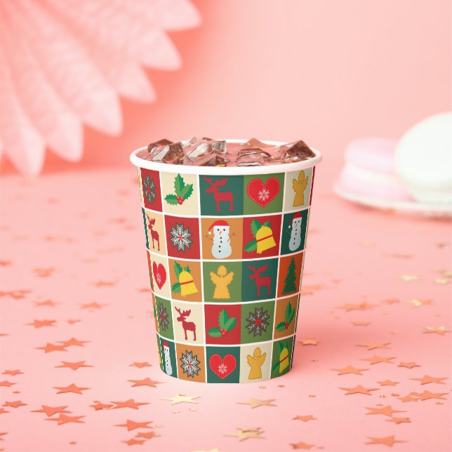 Merry Christmas Party Food Disposable Supplies Paper Cups (Insitu)