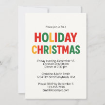 Merry Christmas Party Invitation – Fun & Festive