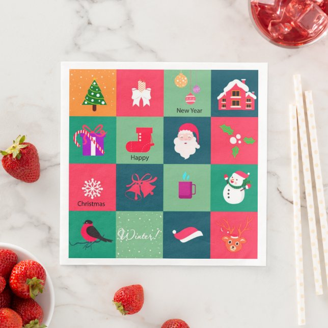 Merry Christmas Party Napkin (Insitu)