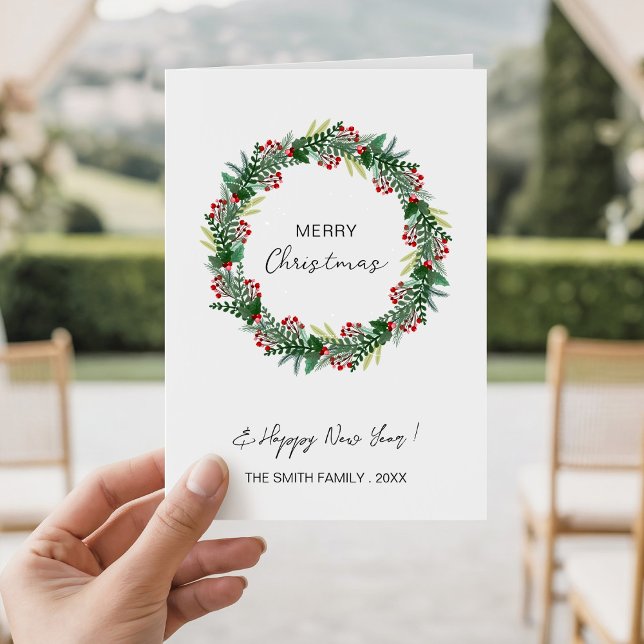 Merry Christmas Party Personalised Holiday Family Card (Creator Uploaded)