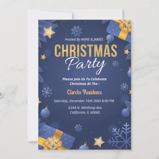 Merry Christmas Party Poster Template (Front)
