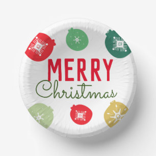 Merry Christmas Party Snowflakes Ornament    Paper Plate