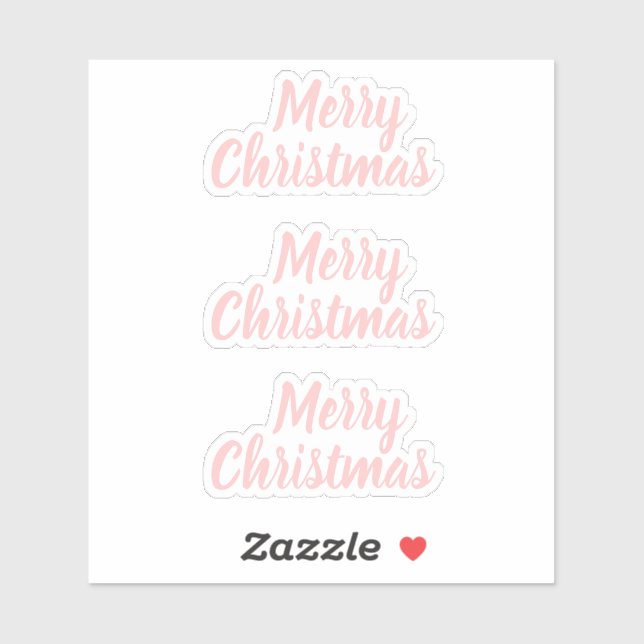 Merry christmas pastel pink trendy minimalist (Sheet)