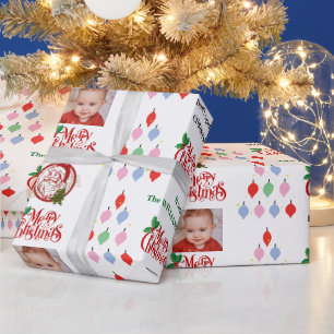 Merry Christmas Pastel Santa Approved Personalised Wrapping Paper