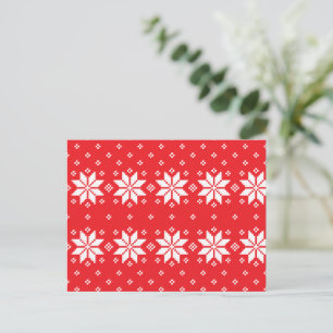 Merry Christmas pattern 5 Holiday Postcard